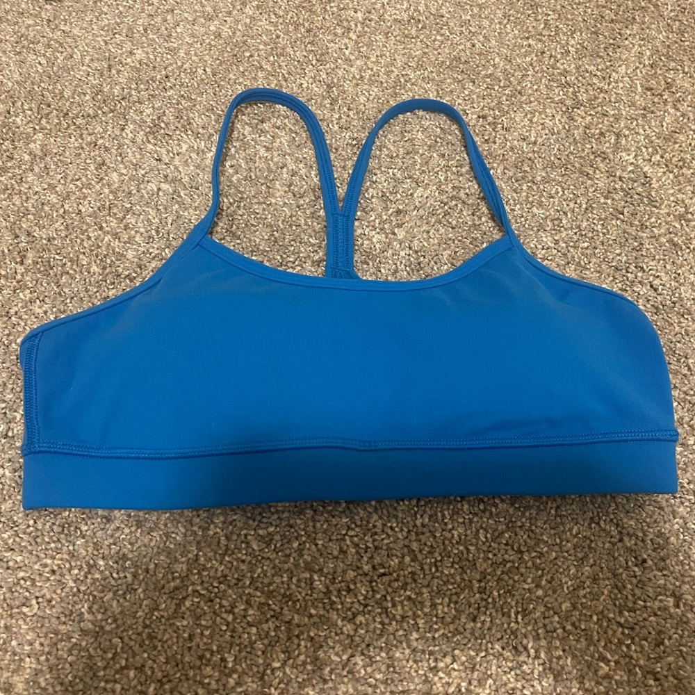 Blue Lululemon mesh back sports bra